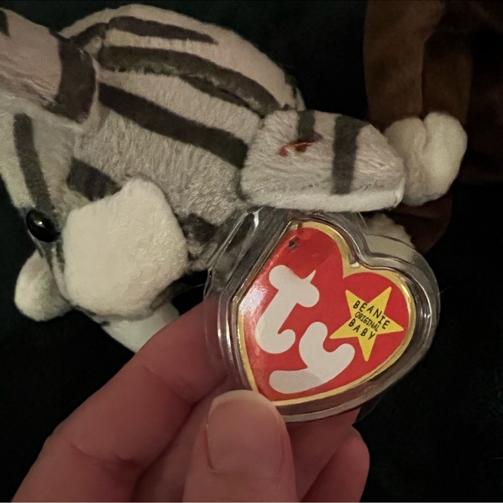 π«SOLDπ« Vintage Ty Beanie Babies Retired 1997 Pounce & Prance Cats - Picture 5 of 6